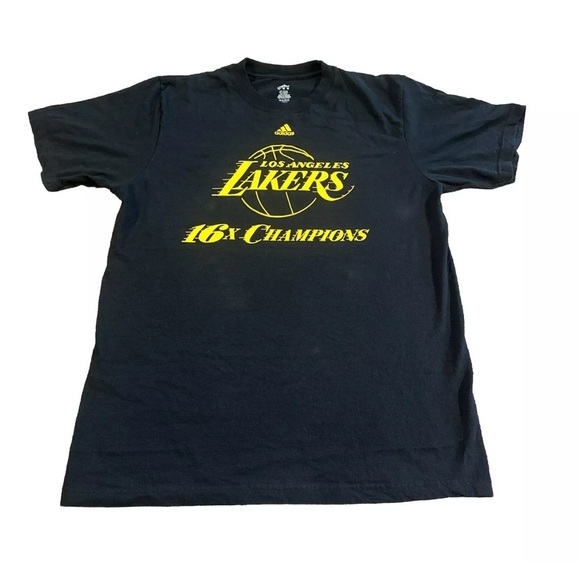 Nike Other - VINTAGE Adidas Lakers Black Shirt Mens XL 16X Championship Banners Y2K X-Large